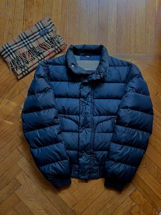 Piumino Burberry Uomo Autentico Blu/Grigio