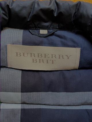 Piumino Burberry Uomo Autentico Blu/Grigio