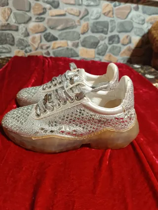 Zapatillas Jimmy Choo Joya Plata