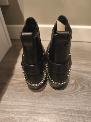 Botines piel negros talla 42