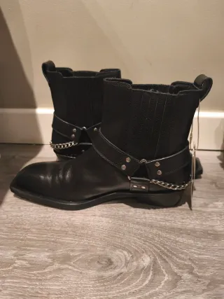 Botines piel negros talla 42