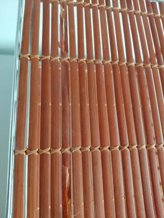 Estantería metálica 3 baldas bambú