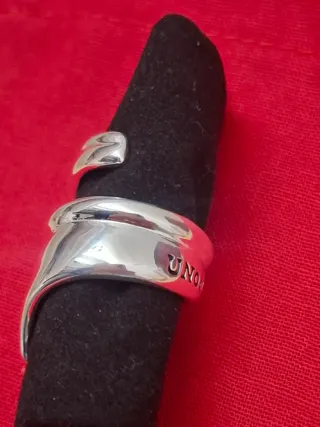 Anillo Uno de 50 Zamac Plata. Talla 7, 18-19mm