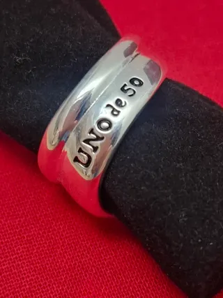 Anillo Uno de 50 Zamac Plata. Talla 7, 18-19mm