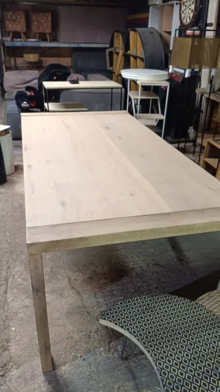 Mesa de roble extensible