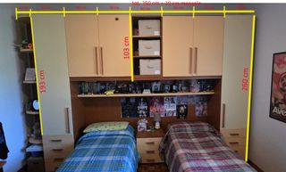 Armadio a ponte da cameretta