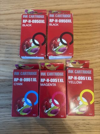 Pack Cartuchos Tinta hp 950XL 3Negro y colores