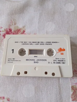 Cinta Cassette Michael Jackson Bad Epic 1987
