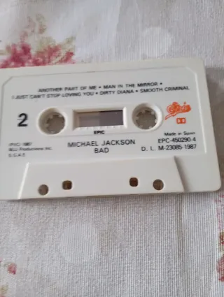 Cinta Cassette Michael Jackson Bad Epic 1987