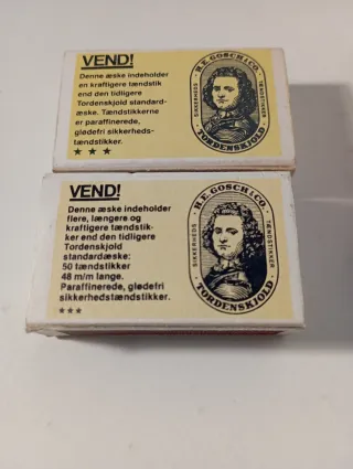 Scatola di fiammiferi H.E. Gosch & Co. Tordenskjold
