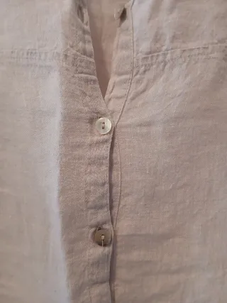 Blusa de lino beige