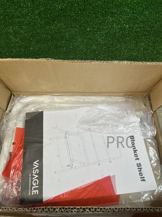 Porta Asciugamani VASAGLE a Piedi, Libreria Pieghevole con 4 Ganci, Borsa in Tessuto, 98,6 cm di Altezza, per Camera da Letto, Soggiorno, Bagno, Bianco Perla e Marrone Cammello LLS020W01