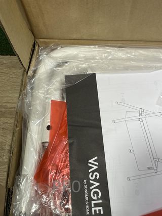 Porta Asciugamani VASAGLE a Piedi, Libreria Pieghevole con 4 Ganci, Borsa in Tessuto, 98,6 cm di Altezza, per Camera da Letto, Soggiorno, Bagno, Bianco Perla e Marrone Cammello LLS020W01