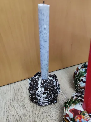 Portacandele decorativi in tessuto
