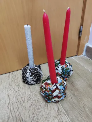 Portacandele decorativi in tessuto