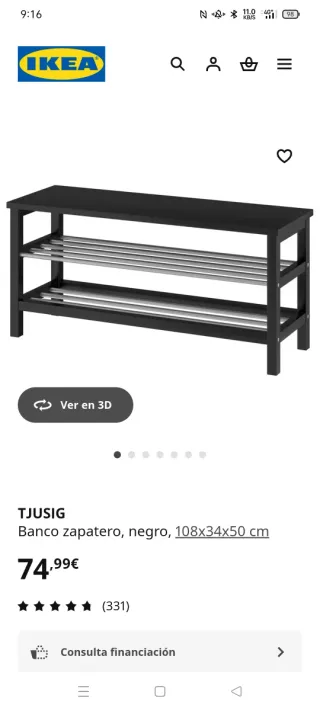 Banco Zapatero Blanco y Negro