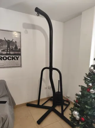 Soporte + Saco Boxeo + Discos Pesa