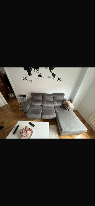 Divano modulare grigio in tessuto, ultime ore