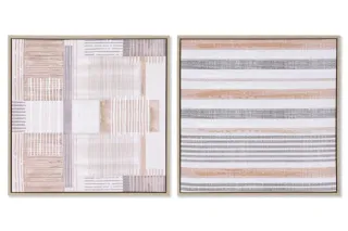 Set di 2 quadri astratti su tela 52x52cm