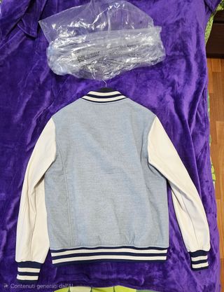 Giacca Guess Varsity S Grigia Bianca