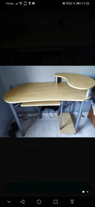 Escritorio madera y metal