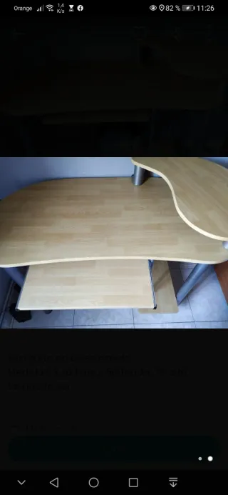 Escritorio madera y metal