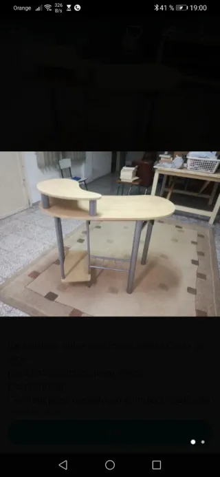 Escritorio madera y metal