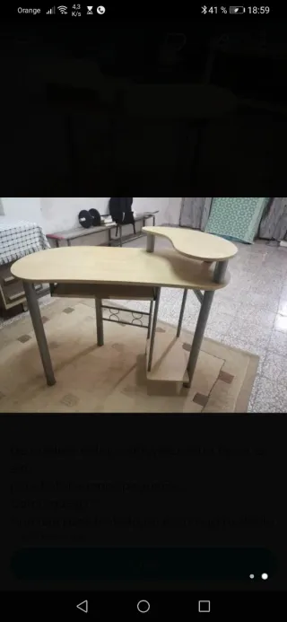 Escritorio madera y metal