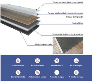 TARIMA VINILICA ROBLE CLARO