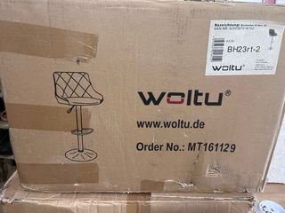 Set di 2 sgabelli da cucina/bar rossi Woltu