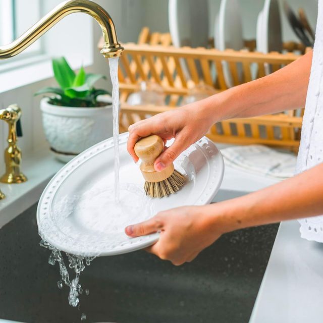 Escurridor Platos Bambú Plegable 2 Niveles