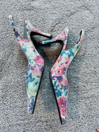 Zapatos Slingback Estampado Floral