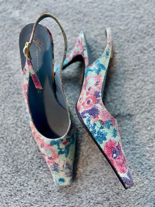 Zapatos Slingback Estampado Floral