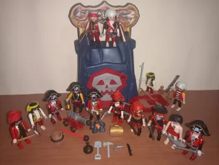 Playmobil-Lote Piratas Torre Armas Accesorios.