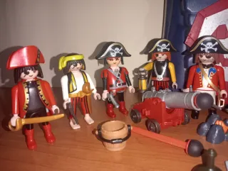 Playmobil-Lote Piratas Torre Armas Accesorios.