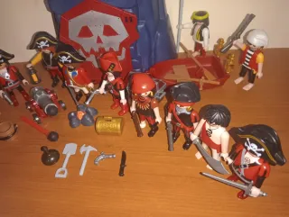 Playmobil-Lote Piratas Torre Armas Accesorios.