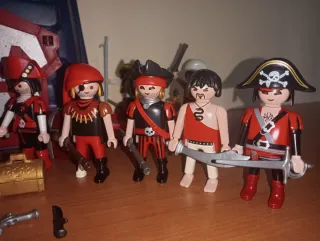 Playmobil-Lote Piratas Torre Armas Accesorios.