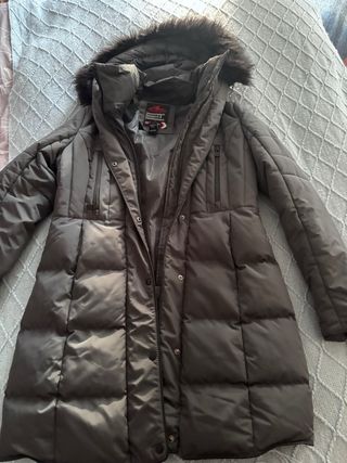 Abrigo Norway gris con capucha