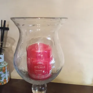 Coppia Calici Portacandele Vetro