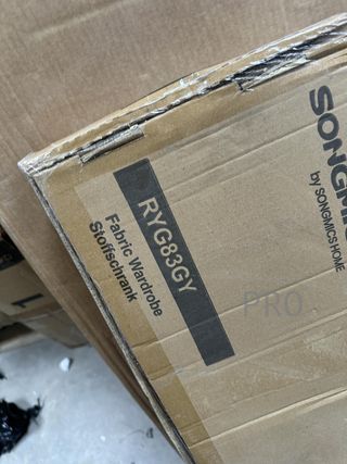 Guardaroba in tessuto SONGMICS, armadio pieghevole con barra appendiabiti, guardaroba singolo, organizer per giocattoli, scarpe, borse, soggiorno, camera da letto, guardaroba, 75 x 45 x 160 cm, grigio RYG83GY