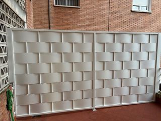 Valla exterior acero galvanizado blanca