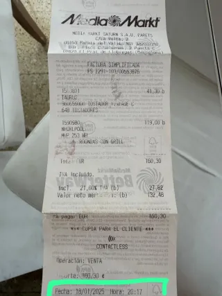 Microondas Whirlpool Blanco