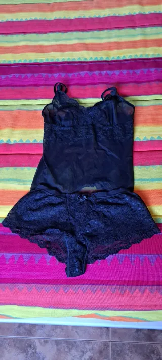 Conjunto lencería mujer sexy negro