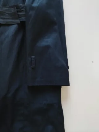 Gabardina larga Zara azul mujer