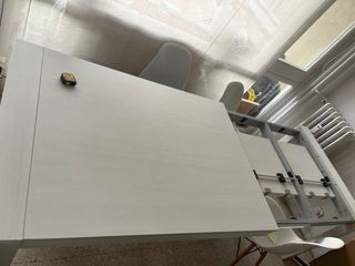 Mesa comedor extensible blanca