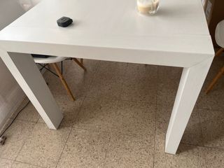 Mesa comedor extensible blanca