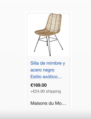 Silla Ratán Natural de Maisons du Monde