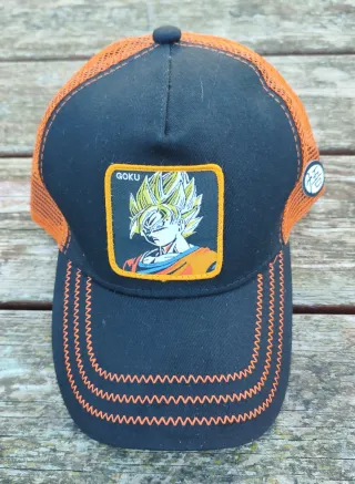 Gorra Son Goku Dragon Ball Negra y Naranja