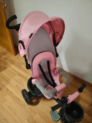 Triciclo infantil convertible rosa
