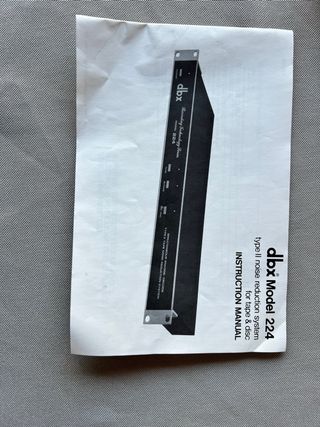 Dbx Model 224 Noise Reduction